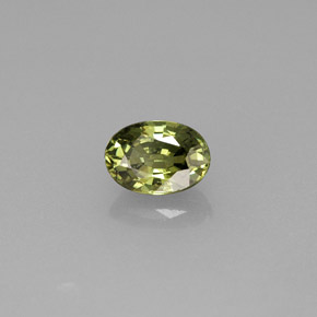 Grenat démantoïde vert naturelle coupe ovale, 0,74 ct, VVS-VS