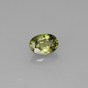 Grenat démantoïde vert naturelle coupe ovale, 0,74 ct, VVS-VS