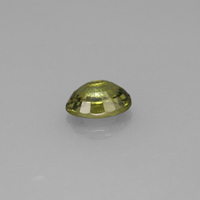 Grenat démantoïde vert naturelle coupe ovale, 0,74 ct, VVS-VS