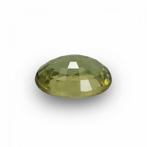 Grenat démantoïde vert naturelle coupe ovale, 0,65 ct, VVS-VS