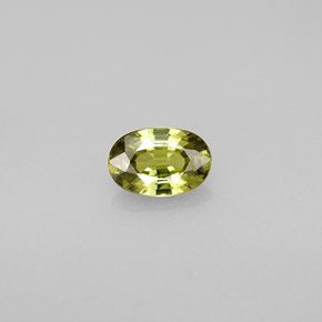 Grenat démantoïde vert naturelle coupe ovale, 0,59 ct, VVS-VS