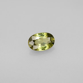 Grenat démantoïde vert naturelle coupe ovale, 0,59 ct, VVS-VS