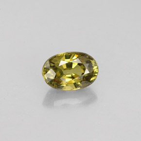 Grenat démantoïde vert naturelle coupe ovale, 0,75 ct, VVS-VS