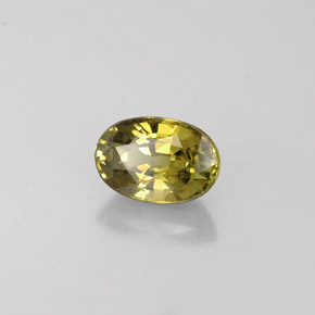 Grenat démantoïde vert naturelle coupe ovale, 0,75 ct, VVS-VS
