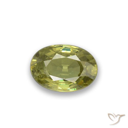 0.53ct Naturel Vert terreux léger Grenat démantoïde, ovale, VS