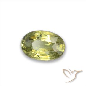 Grenat démantoïde Vert forêt chaud naturelle ovale, 0.47 ct, VVS-VS