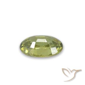 Grenat démantoïde Vert forêt chaud naturelle ovale, 0.47 ct, VVS-VS