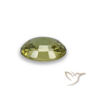 Grenat démantoïde Jaune moyen naturelle ovale, 0.56 ct, VVS-VS