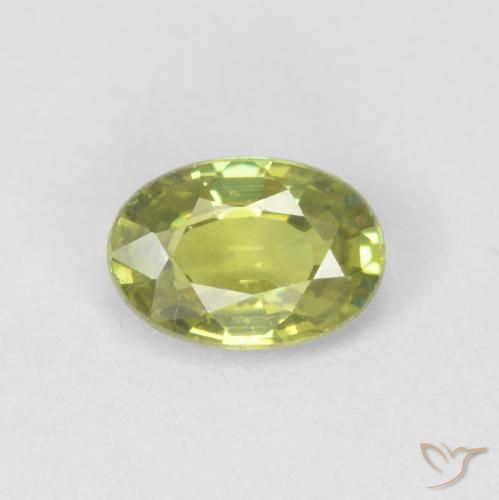 0.55ct Naturel Vert chaud et terreux Grenat démantoïde, ovale, VVS-VS
