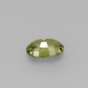 Grenat démantoïde vert naturelle coupe ovale, 0,59 ct, VVS-VS