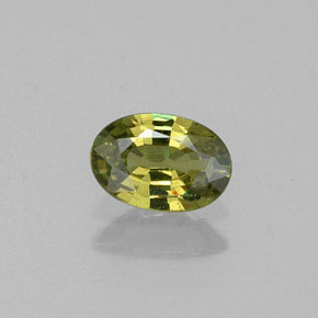 Grenat démantoïde vert naturelle coupe ovale, 0,47 ct, VVS-VS