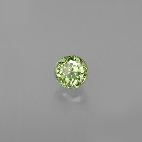 Grenat démantoïde vert naturelle coupe roude, 0,32 ct, VS