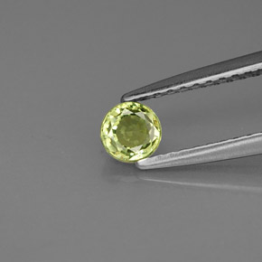 Grenat démantoïde vert naturelle coupe roude, 0,38 ct, VS