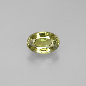Grenat Démantoïde Jaune moyen naturelle Coupe ovale, 0.67 ct, VS