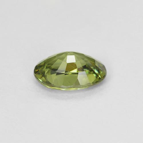 Grenat démantoïde jaune naturelle coupe ovale, 0,58 ct, VS