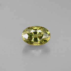 Grenat démantoïde vert naturelle coupe ovale, 0,74 ct, VS