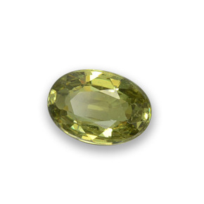 Grenat démantoïde vert naturelle coupe ovale, 0,53 ct, VS