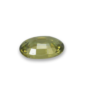 Grenat démantoïde vert naturelle coupe ovale, 0,54 ct, VS