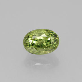 Grenat démantoïde vert naturelle coupe ovale, 0,80 ct, VS-SI
