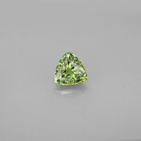 Grenat démantoïde vert naturelle trillion, 0,77 ct, VS