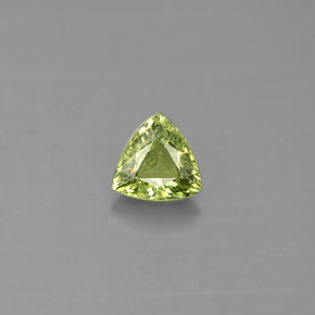 Grenat démantoïde vert naturelle trillion, 0,56 ct, VS