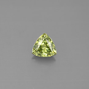 Grenat démantoïde vert naturelle trillion, 0,53 ct, VS