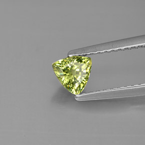 Grenat démantoïde vert naturelle trillion, 0,53 ct, VS