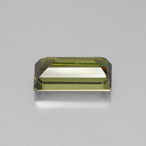 Grenat démantoïde jaune naturelle baguette, 2,03 ct, SI