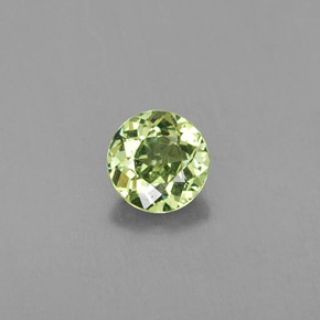 Grenat démantoïde vert naturelle coupe roude, 0,47 ct, VVS-VS