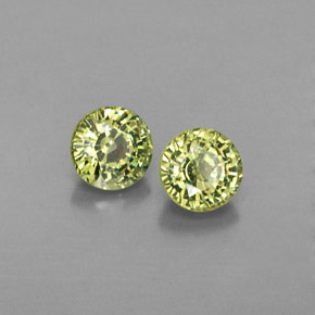 Achetez naturel ct jaune grenat démantoïde gems, coupe roude, en provenance namibie chez gemselect. en stock, livraison internationale!
