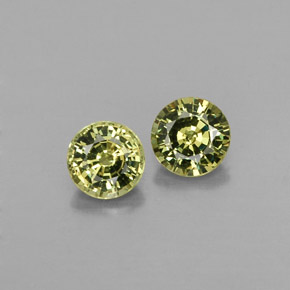 Achetez naturel ct jaune grenat démantoïde gems, coupe roude, en provenance namibie chez gemselect. en stock, livraison internationale!