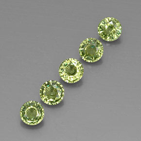 Achetez naturel 1,79ct vert grenat démantoïde gems, coupe roude, en provenance namibie chez gemselect. en stock, livraison internationale!