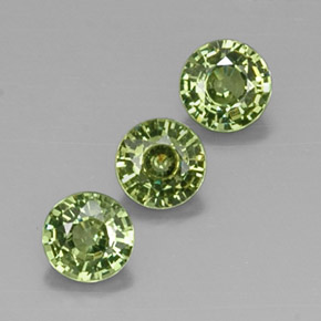 Achetez naturel ct jaune grenat démantoïde gems, coupe roude, en provenance namibie chez gemselect. en stock, livraison internationale!