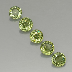 Achetez naturel ct vert grenat démantoïde gems, coupe roude, en provenance namibie chez gemselect. en stock, livraison internationale!