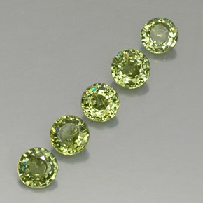 Achetez naturel ct vert grenat démantoïde gems, coupe roude, en provenance namibie chez gemselect. en stock, livraison internationale!