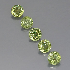 Achetez naturel 1,69ct vert grenat démantoïde gems, coupe roude, en provenance namibie chez gemselect. en stock, livraison internationale!