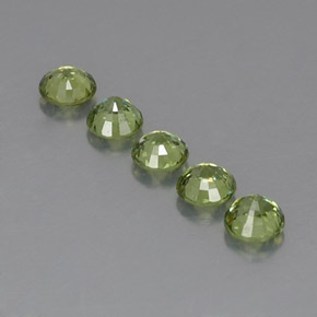 Achetez naturel 1,69ct vert grenat démantoïde gems, coupe roude, en provenance namibie chez gemselect. en stock, livraison internationale!