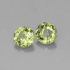 Achetez naturel ct vert grenat démantoïde gems, coupe roude, en provenance namibie chez gemselect. en stock, livraison internationale!