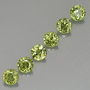 Achetez naturel ct vert grenat démantoïde gems, coupe roude, en provenance namibie chez gemselect. en stock, livraison internationale!