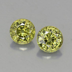 Achetez naturel ct jaune grenat démantoïde gems, coupe roude, en provenance namibie chez gemselect. en stock, livraison internationale!
