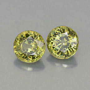 Achetez naturel ct jaune grenat démantoïde gems, coupe roude, en provenance namibie chez gemselect. en stock, livraison internationale!