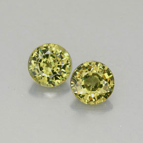 Achetez naturel ct jaune grenat démantoïde gems, coupe roude, en provenance namibie chez gemselect. en stock, livraison internationale!