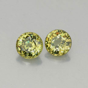 Achetez naturel ct jaune grenat démantoïde gems, coupe roude, en provenance namibie chez gemselect. en stock, livraison internationale!
