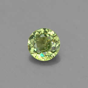 Grenat démantoïde vert naturelle coupe roude, 0,43 ct, VS-SI