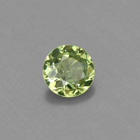 Grenat démantoïde vert naturelle coupe roude, 0,43 ct, VS-SI