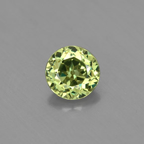 Grenat démantoïde vert naturelle coupe roude, 0,47 ct, VS