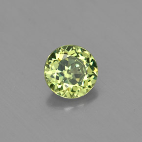 Grenat démantoïde vert naturelle coupe roude, 0,47 ct, VS