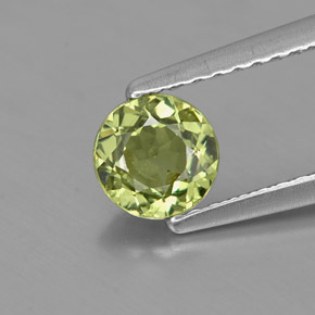 Grenat démantoïde vert naturelle coupe roude, 0,63 ct, VS-SI