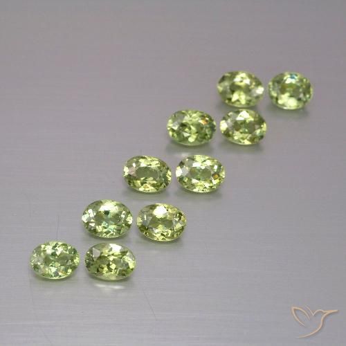 1.92ctw Naturel Olive verte Grenat démantoïde, ovale, VS