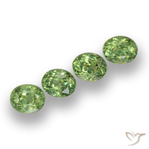 1.57ctw Naturel Vert chaud Grenat démantoïde, ovale, VS